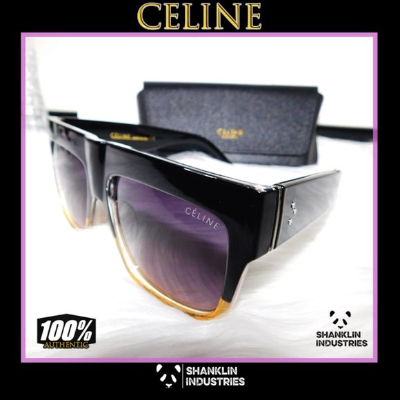 🤍🐼CÉLINE🐼🤍 Two Tone Gradient Sunglasses W/ Purple Lenses CL41756 - Picture 10 of 14